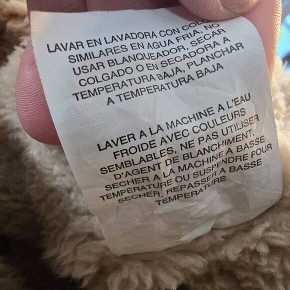 Wrangler Jacket Men's Large Tan Sherpa Lined Collared Long Sleeve Button Pockets - Picture 6 of 14